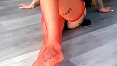 i tease you with my solo magic footjob in nylons and leggings hard