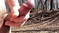 i'm out here flashing my hairy pussy in the forest... clitlicker662 update feels so naughty