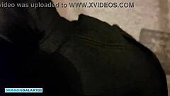 college latina slut bends over for risky public anal creampie and blowjob