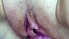 Watch my tight pussy take that warm close-up cumshot creampie