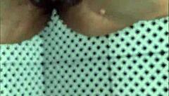 Chubby ebony with big natural tits and ass teases her wet solo play