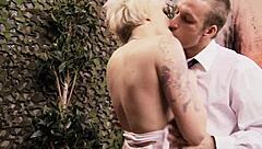 farrah foxx milf gulps soldier's cumshot facial after he drills her shaved pussy in heels