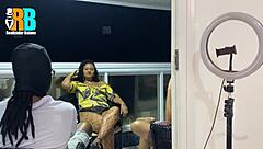 Brazilian Wife Threesome Bulls Pound Amateur Slut Cuckold Husband Watches