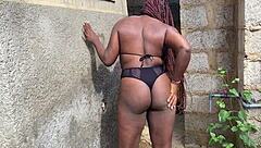 my heart pounds fucking this huge ass bitch outdoors screaming