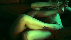 she gives her stepbrother a sexy oiled footjob in sensual play