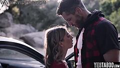Stranded Petite Blonde Milf Hitchhiker Fucks Monster Big Cock Hard Outdoors In Hairy Pussy