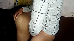 maid caught changing dress jerks off servant then fucks his cock doggystyle