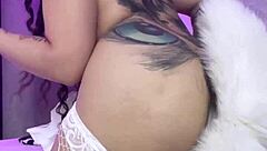 Hey, check out this naughty kitten with split tongue testing her new svakom toy... so wet already.