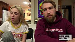 Bryan Gozzling fucks 90-pound skinny slut Jane Wilde rough backstage!