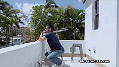 Black Bikini Bombshell Feels Emotional Rush on Thick Cock