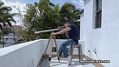 Black Bikini Bombshell Feels Emotional Rush on Thick Cock