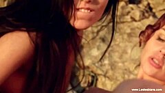 Martina and Nikol explore each other's bodies intimately