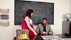 WANNAbe PROM QUEEN Gets PUNISHED Hard in Garage by Coach