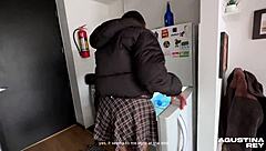 Damn, this oiled big ass latina in heels is begging me to wreck her tight hole till I explode on her face.