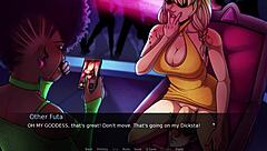 Rough Futanari Threesome Anal Creampie At Pub