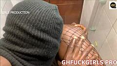 ghanaian neighbor slut bounces her narrow ass extreme in the bathroom till i creampie her pussy