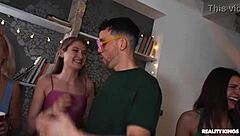 party slut gets wild with cock and creampie 😈🍑