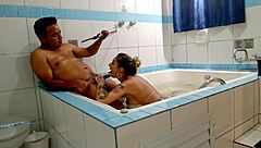 blonde asian amateur bends for intense anal pounding