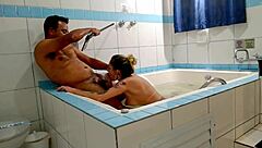 blonde asian amateur bends for intense anal pounding