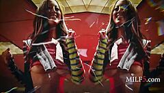 step mom jumps multiverse to fuck step daughter and guy in wild threesome ride