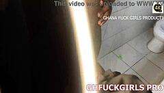 ghanaian neighbor slut bounces her narrow ass extreme in the bathroom till i creampie her pussy