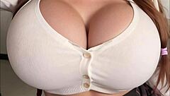 Jerk off to my huge boobs now, cum hard babyy!!