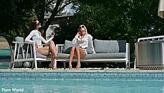 Summer seminar? Nah, candee licious and leo ahsoka's steamy ffm threesome heat