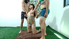 whoa threesome with hot ass fucked deep big pussy amateur homemade