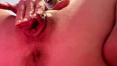 damn, check out this curvy redhead's juicy close-up pussy fingering