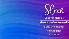 anya's fisting her ass deep with dildo in fishnets on bed