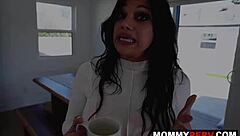 i couldn't resist sucking my busty stepmom's huge tits first