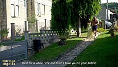 Big-ass Latina Mariana Martix rides muscular Italian's cock outdoors raw!