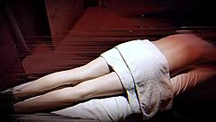 paid her for massage but she blindfolds and fucks me cheating style