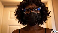 Big ass ebony neighbor spreads legs for doggystyle pounding of her husband's monster cock