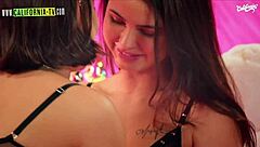 Popertane's Hottest Brazilian Ass Licks Naughty Young Pussy On Tv!