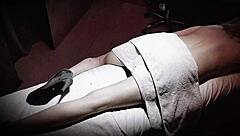 paid her for massage but she blindfolds and fucks me cheating style