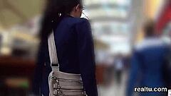 A Czech teen faces mall seduction captured in intense POV