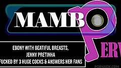 brazilian ebony jenny pretinha shows off her perfect breasts up close