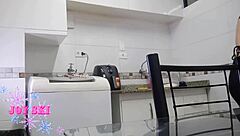 Boss, watch your brazilian maid esfregando on washer flashing pierced nipples teasing monster cock hungry?