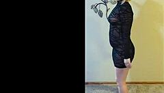 ScarlettRaven slowly peels off her clothes stripping homemade for her fans step by step