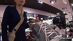 A Czech teen faces mall seduction captured in intense POV