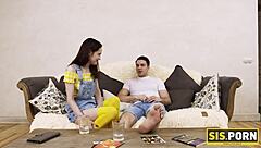 sis porn babe's shaved pussy makes rich stepbro bound to fuck her dirty