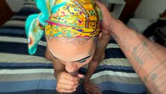 petite ebony babe rides bbc bareback in bedroom moaning loud