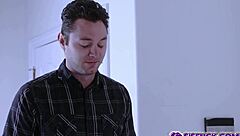 Skinny Tall Teen Chloe Cherry Deepthroats Brad Sterling's Long Cock in Doggystyle.