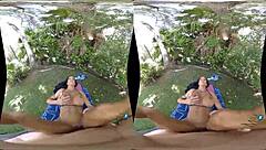 Milfvr's Jewels Jade Tackles The Biggest Outdoor Bikini Blowjob Job