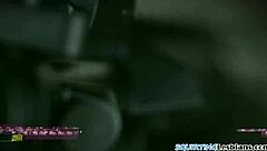 Inked tattooed babe squirts hard fingered by busty milf lesbian erotic play