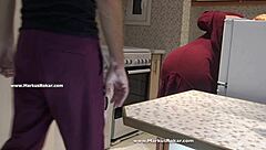 voyeur spies latina milf maid stuck bent over in washing machine huge ass exposed