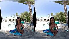 Milfvr's Jewels Jade Tackles The Biggest Outdoor Bikini Blowjob Job