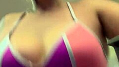 bikini girl trains at ipanema gym facing beach gets horny from public stares