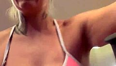 bikini girl trains at ipanema gym facing beach gets horny from public stares